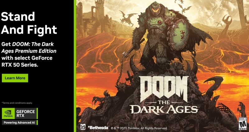 Не совсем Game Ready: id Software подтвердила «постоянные сбои» в DOOM: The Dark Ages из-за драйвера GeForce 576.40