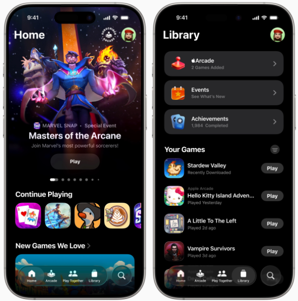 Apple представила приложение Games: игровой хаб в стиле Steam для iPhone, iPad и Mac